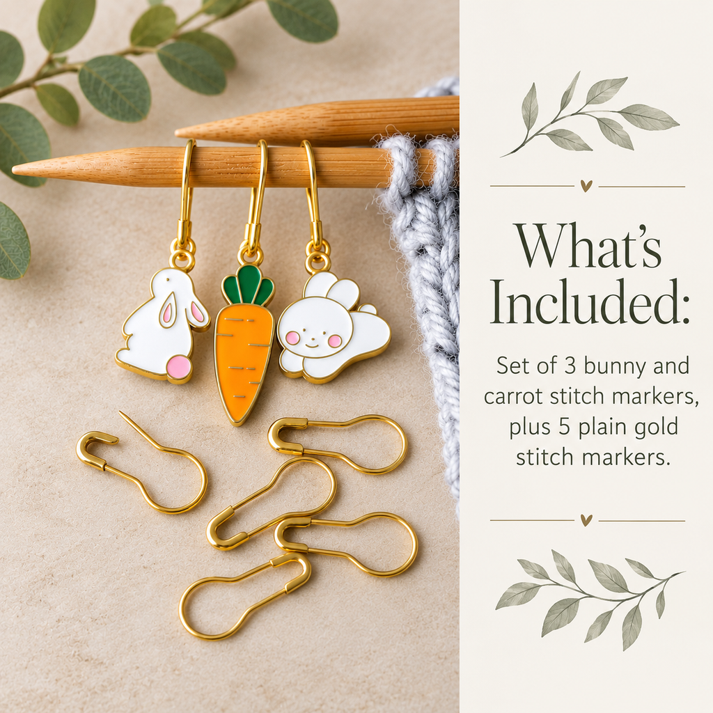 Bunny and Carrot Stitch Markers
