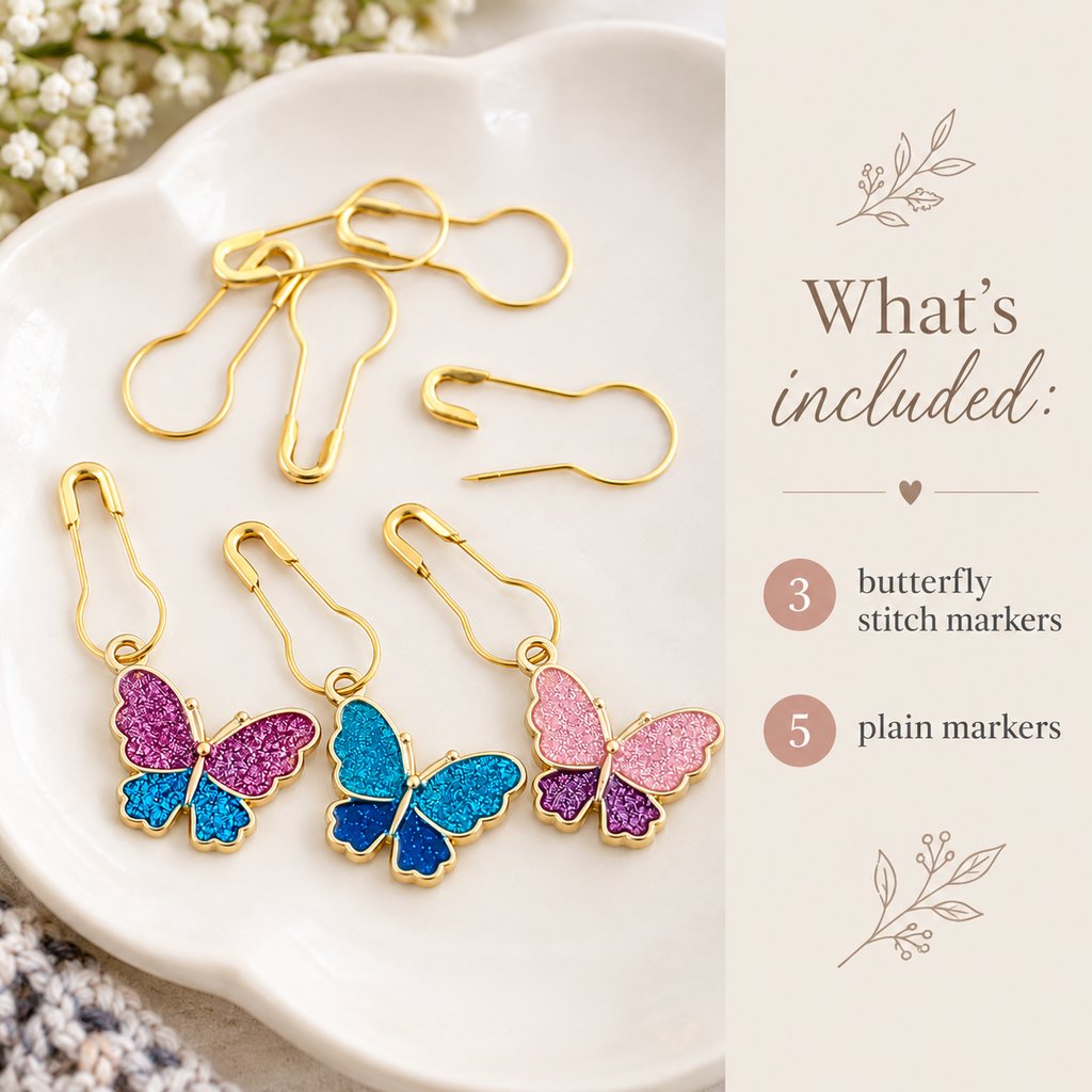 Butterfly Trio Stitch Markers