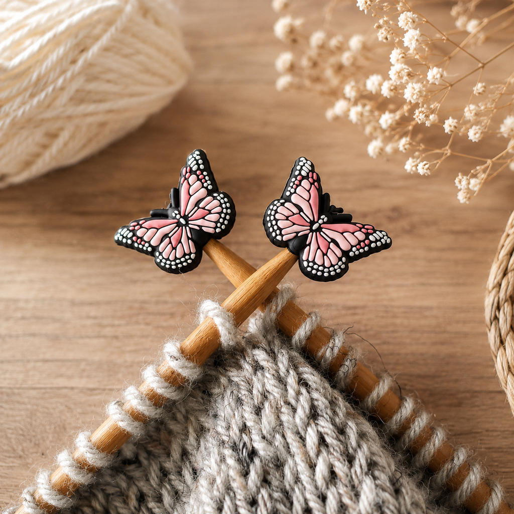Pink Butterfly Stitch Stoppers