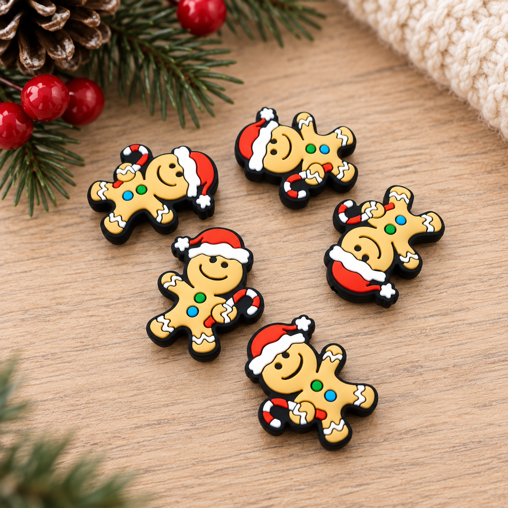 Gingerbread Man with Hat Stitch Stoppers