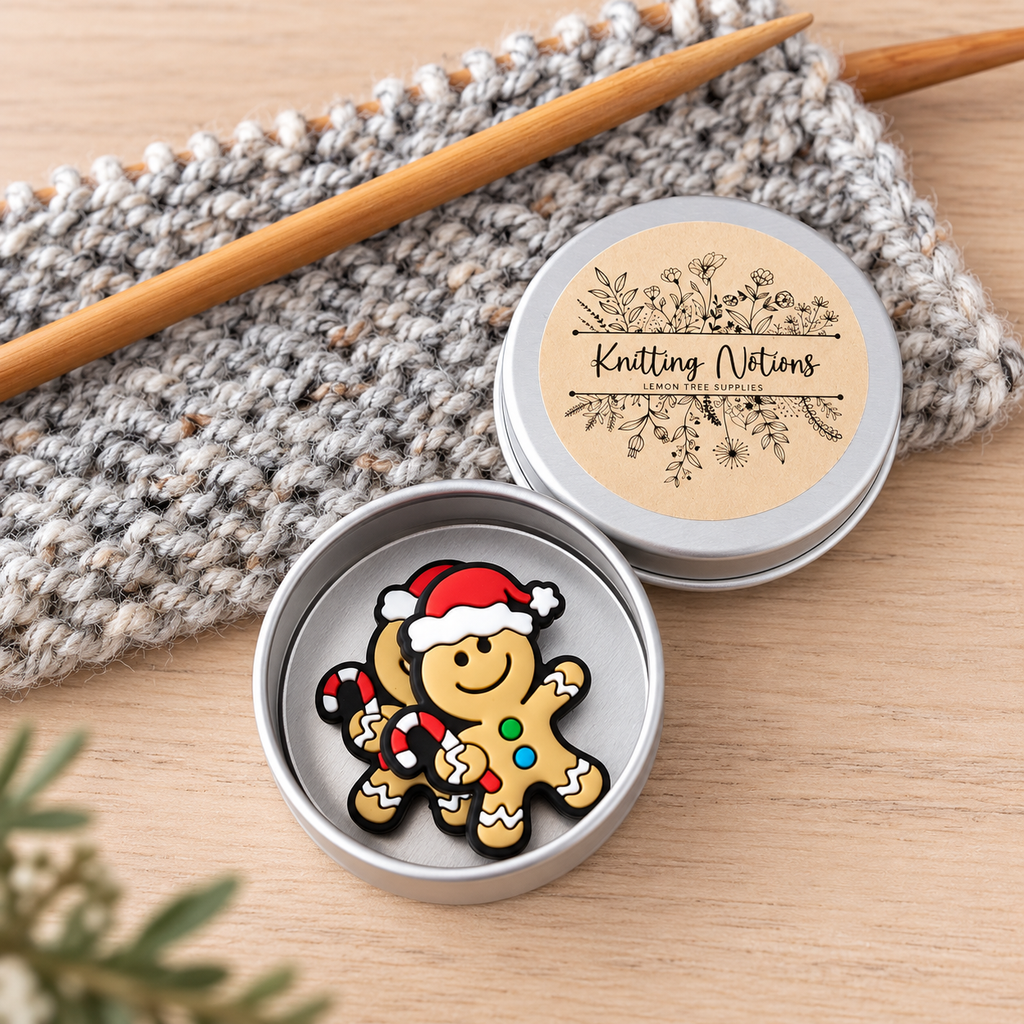 Gingerbread Man with Hat Stitch Stoppers