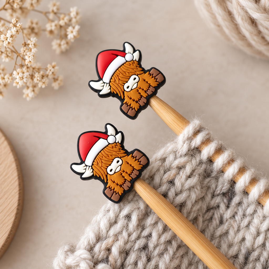 Christmas Highland Cow Stitch Stoppers