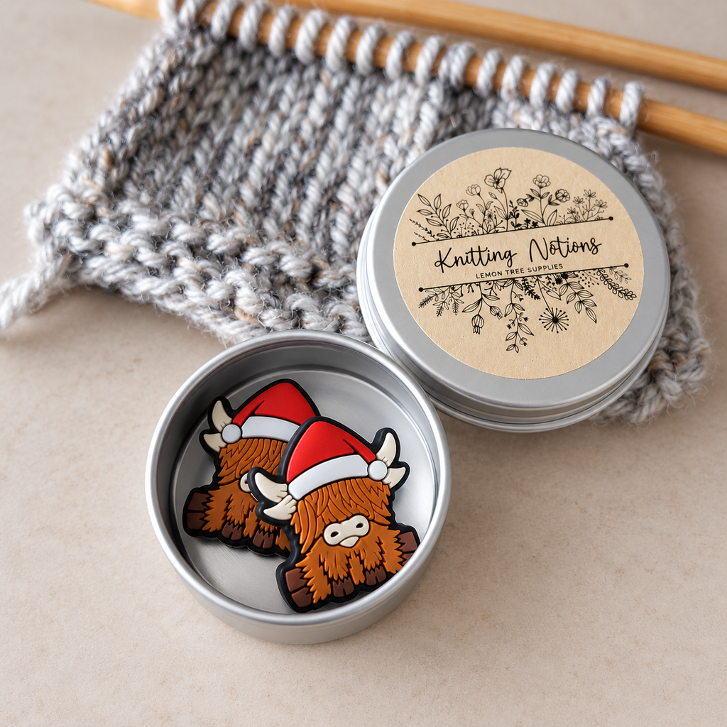 Christmas Highland Cow Stitch Stoppers