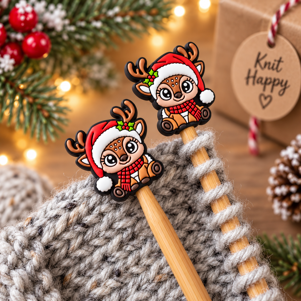 Christmas Reindeer with Hat Stitch Stoppers