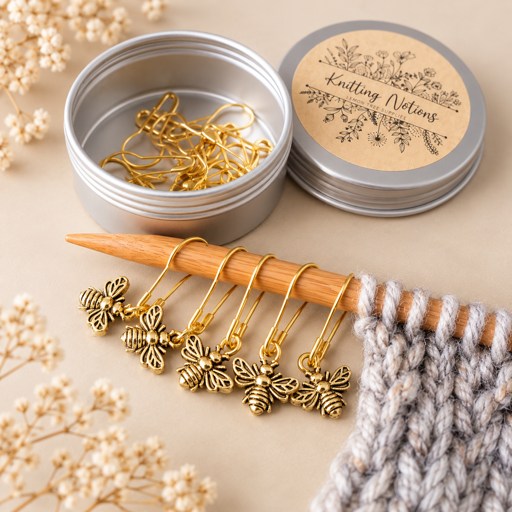 Dainty Bee Stitch Markers Set