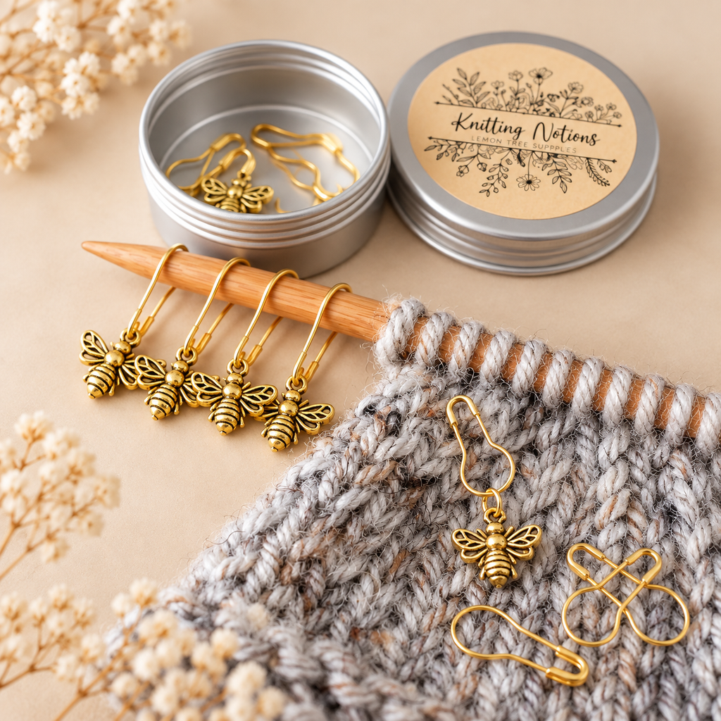 Dainty Bee Stitch Markers Set