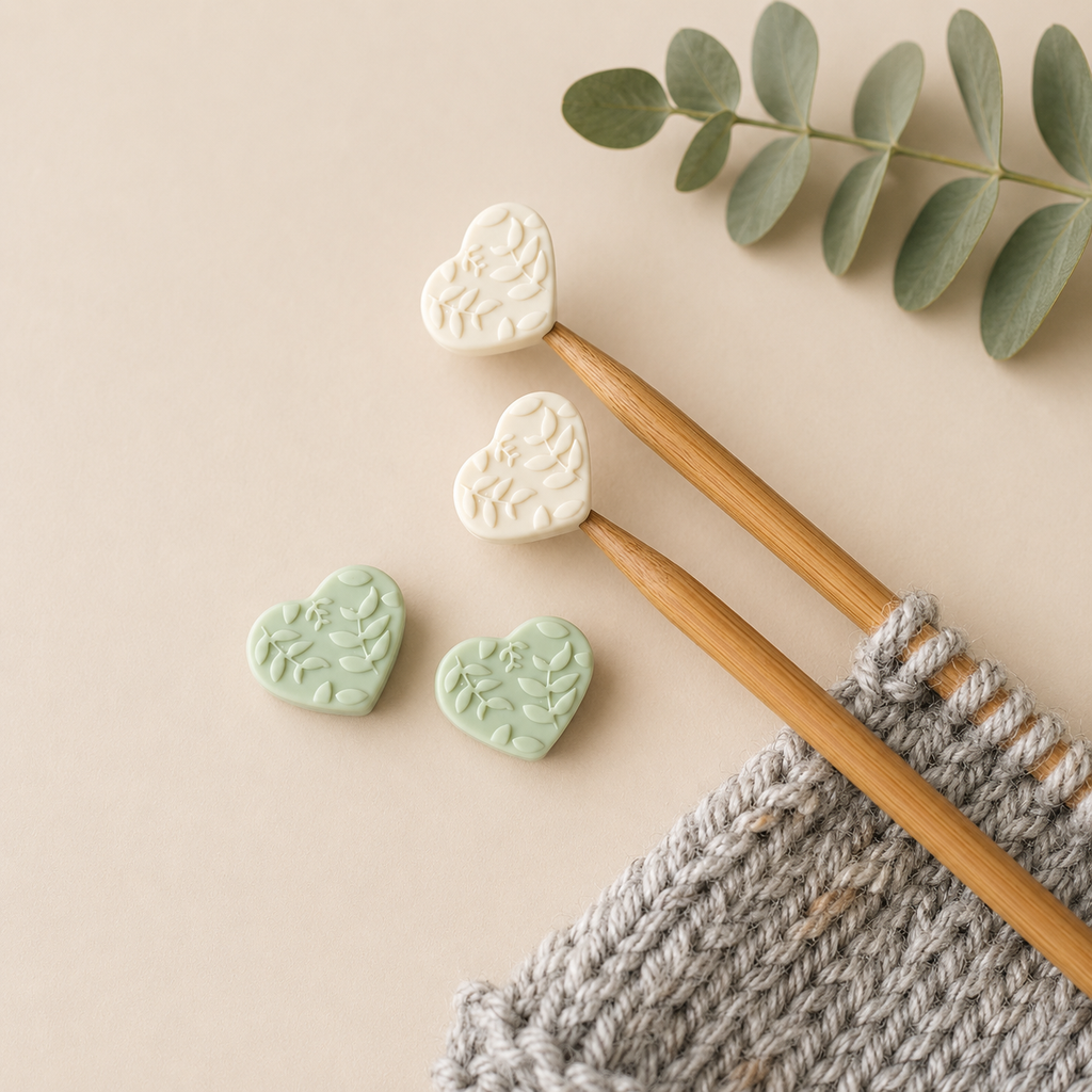 Botanical Heart Stitch Stoppers