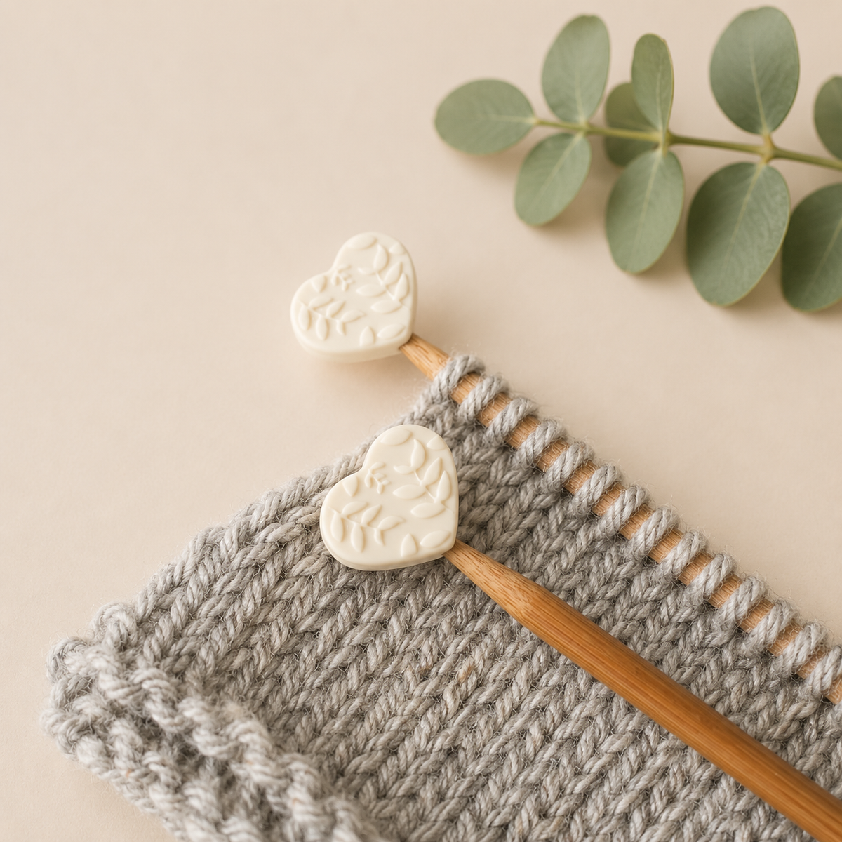 Botanical Heart Stitch Stoppers