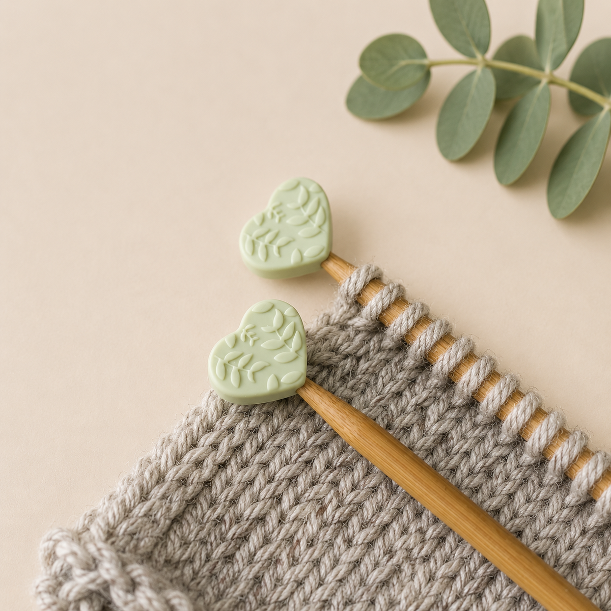 Botanical Heart Stitch Stoppers