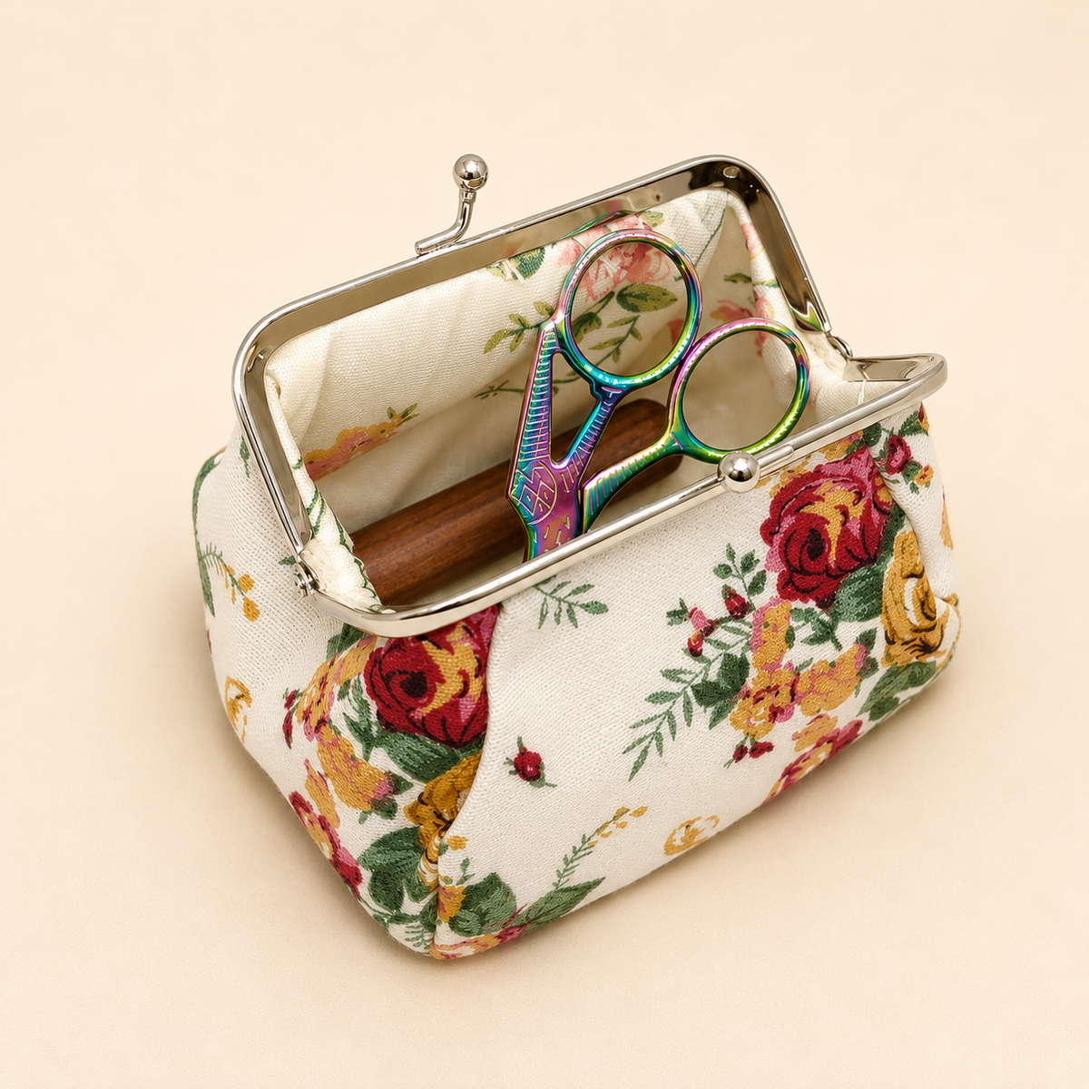 Floral Knitting/Crochet Notions Bag
