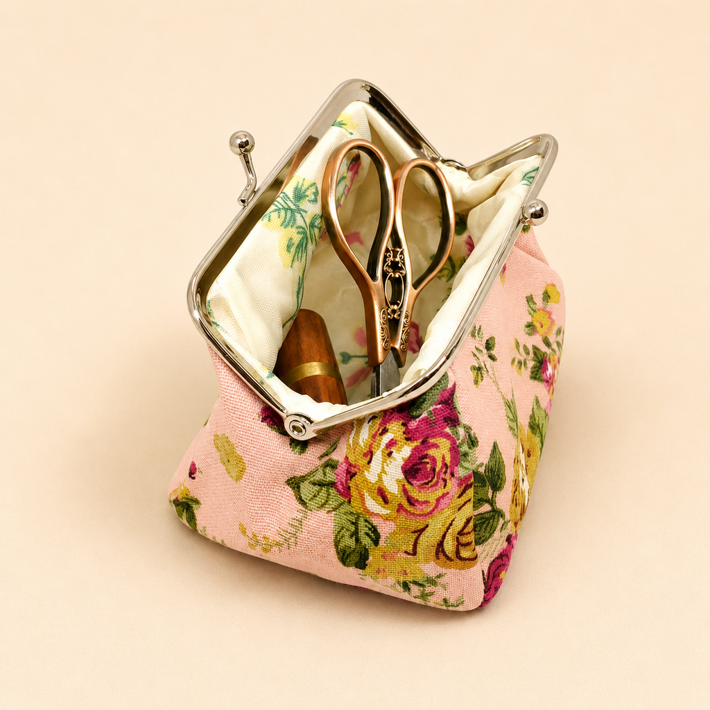 Floral Knitting/Crochet Notions Bag