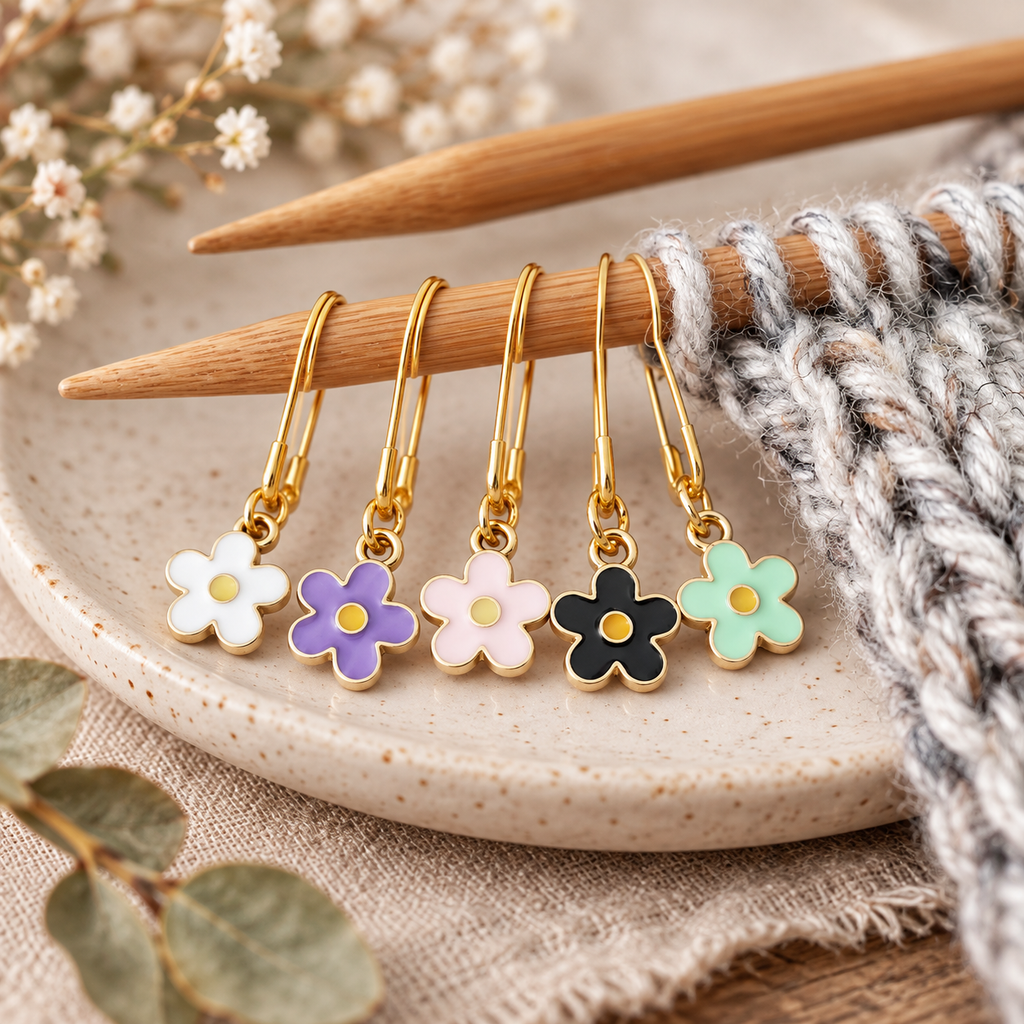 Colourful Floral Stitch Markers