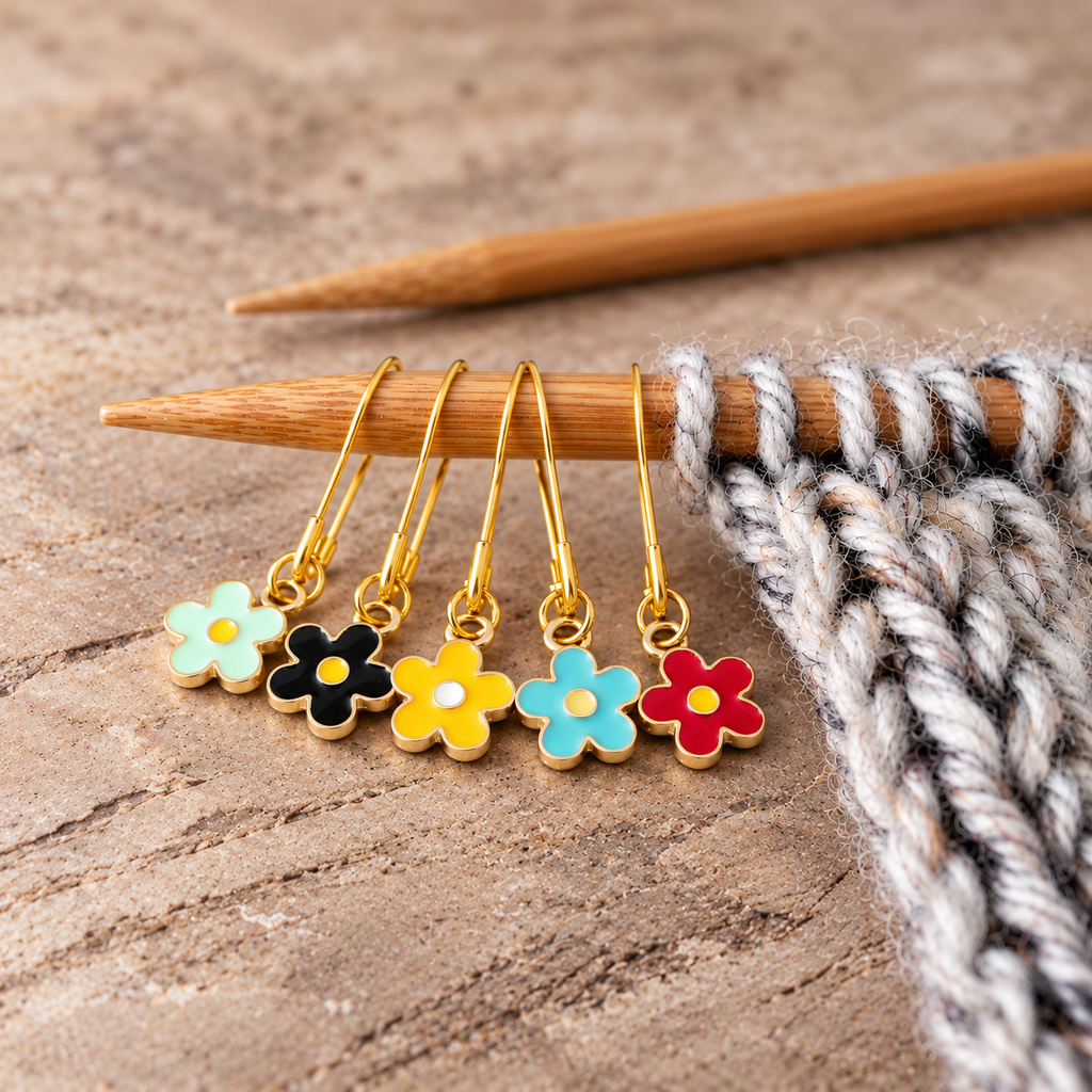 Colourful Floral Stitch Markers