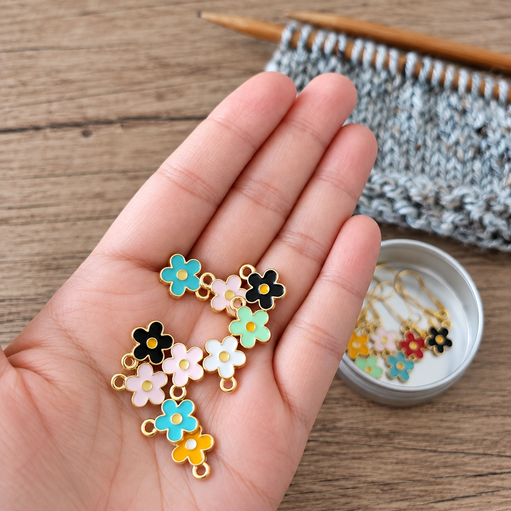 Colourful Floral Stitch Markers