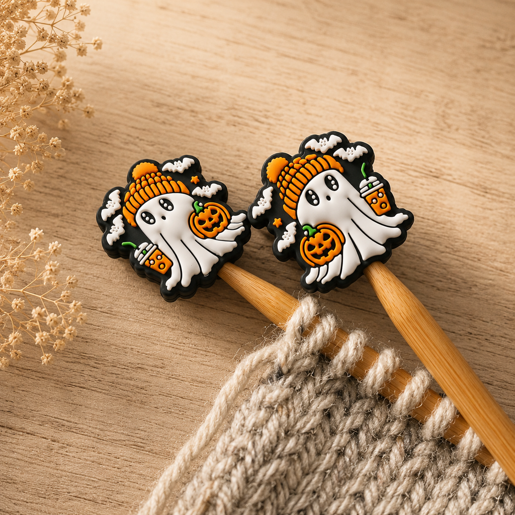 Ghost with Drink Stitch Stoppers