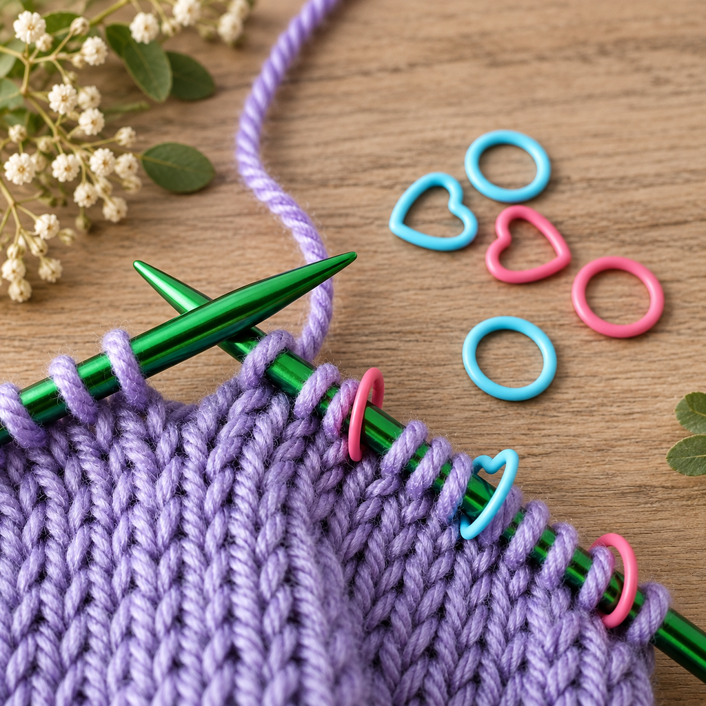 Heart and Round Knitting Stitch Markers