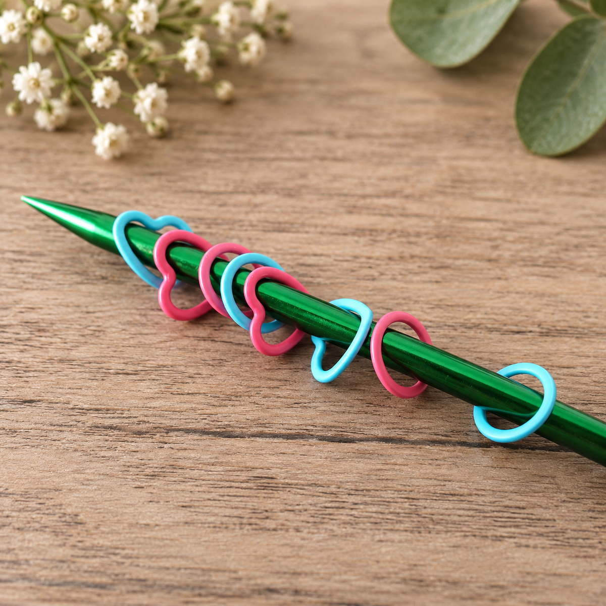 Heart and Round Knitting Stitch Markers