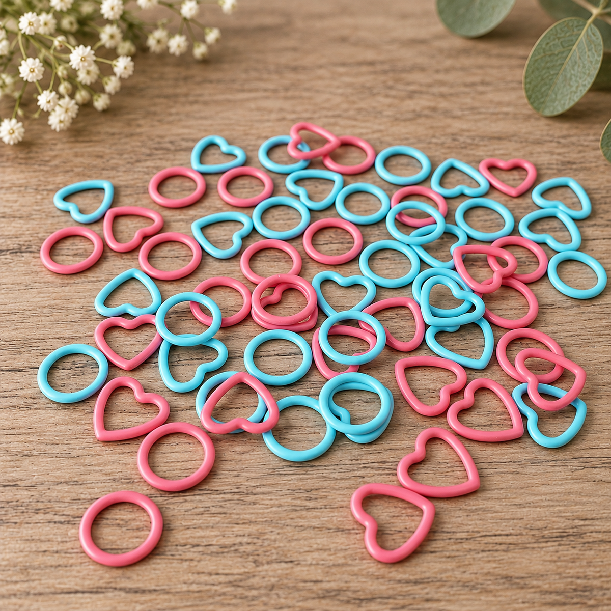 Heart and Round Knitting Stitch Markers