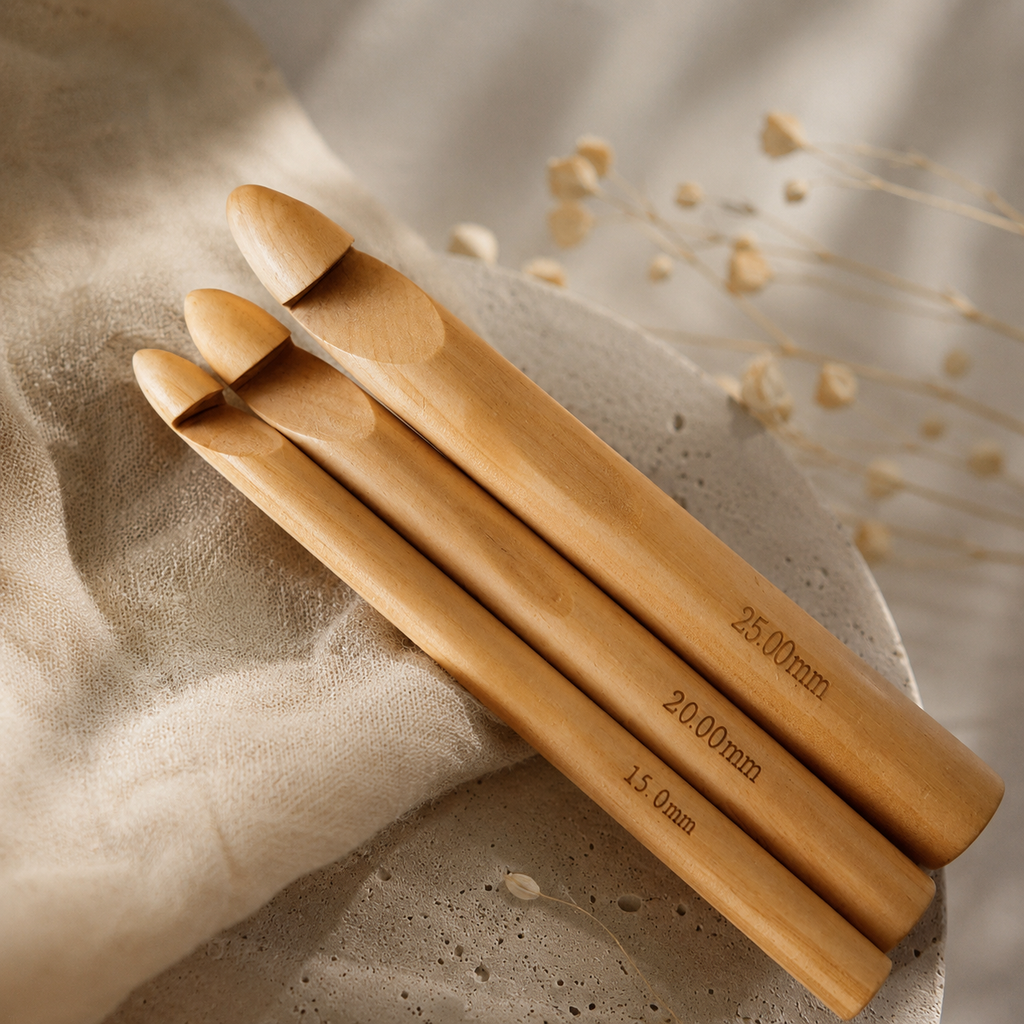 Jumbo Wooden Crochet Hook
