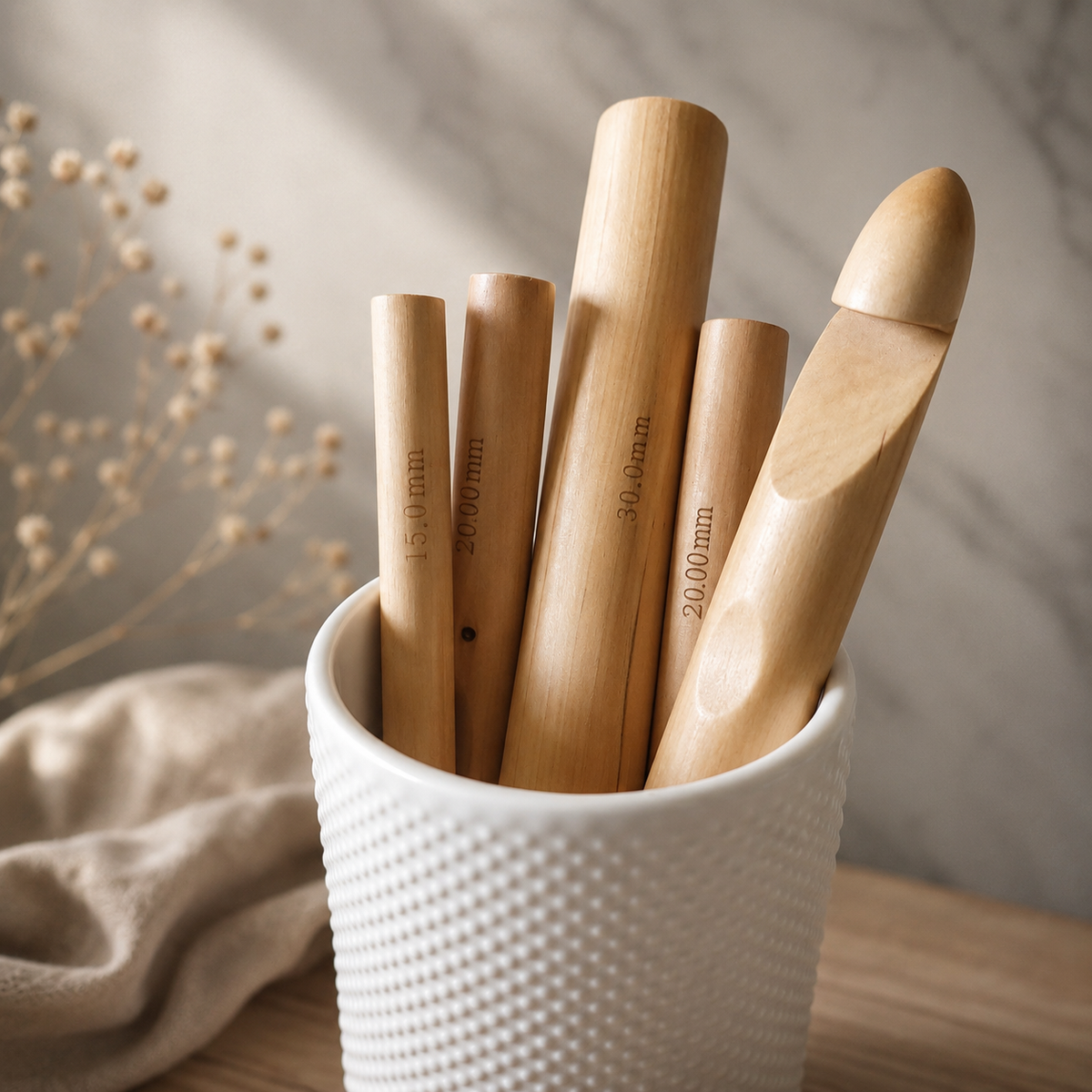 Jumbo Wooden Crochet Hook