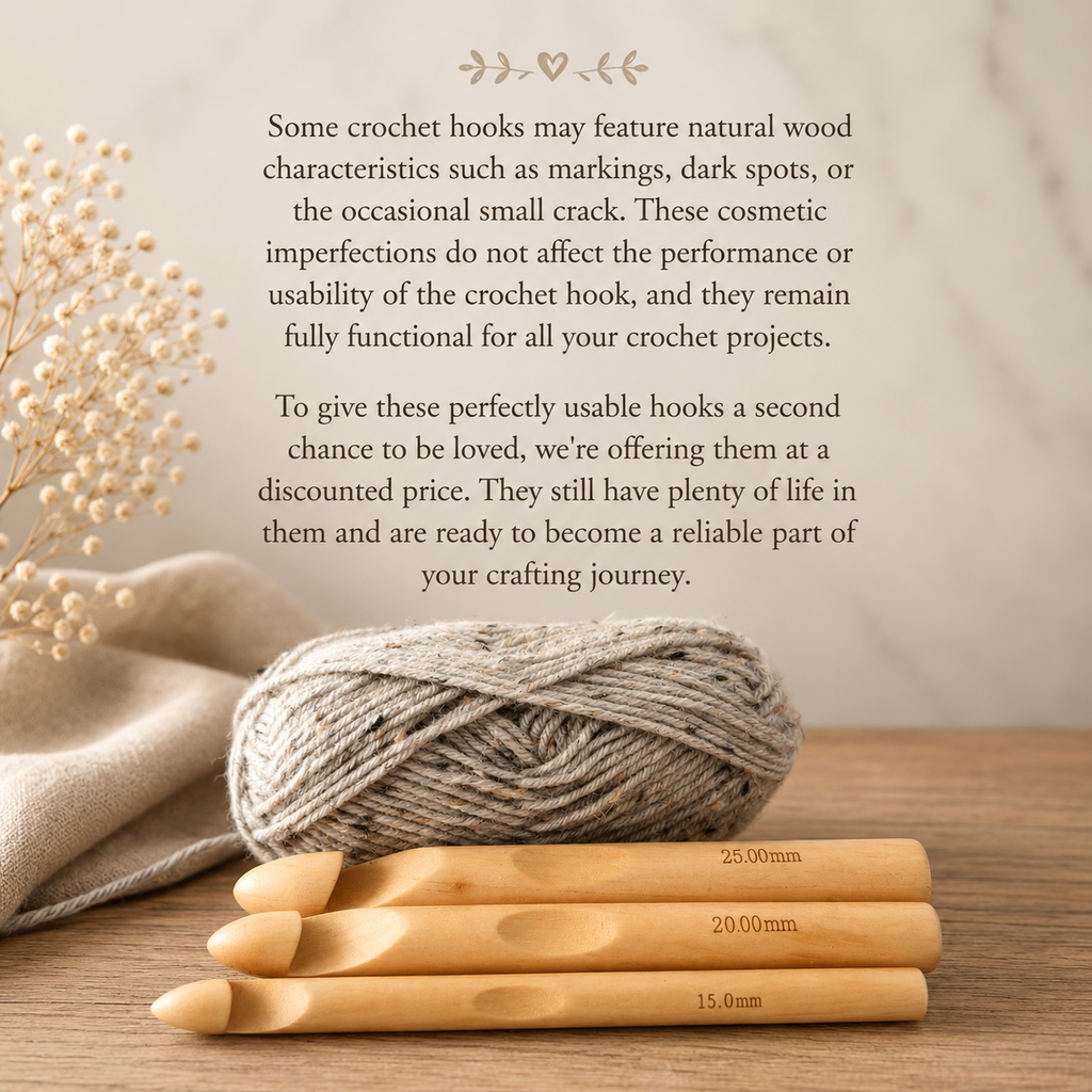 Jumbo Wooden Crochet Hook