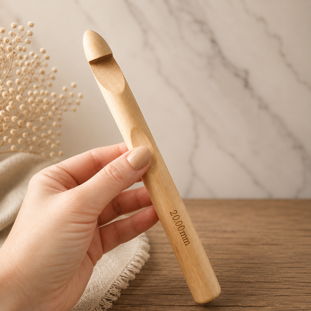 Jumbo Wooden Crochet Hook