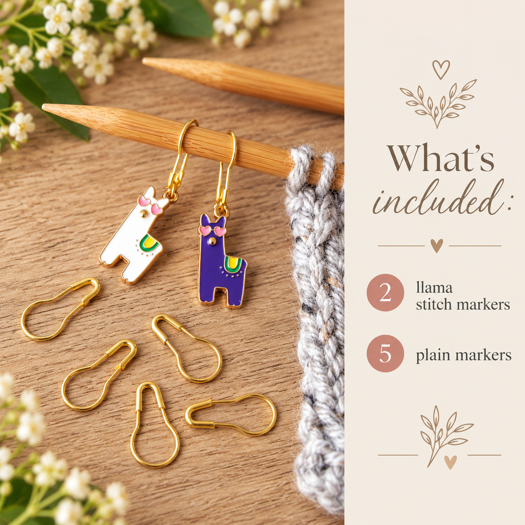 Cool Llama Stitch Markers for Knitting and Crochet