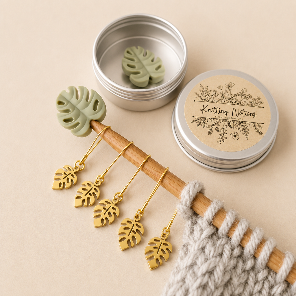 Monstera Leaf Stitch Stoppers
