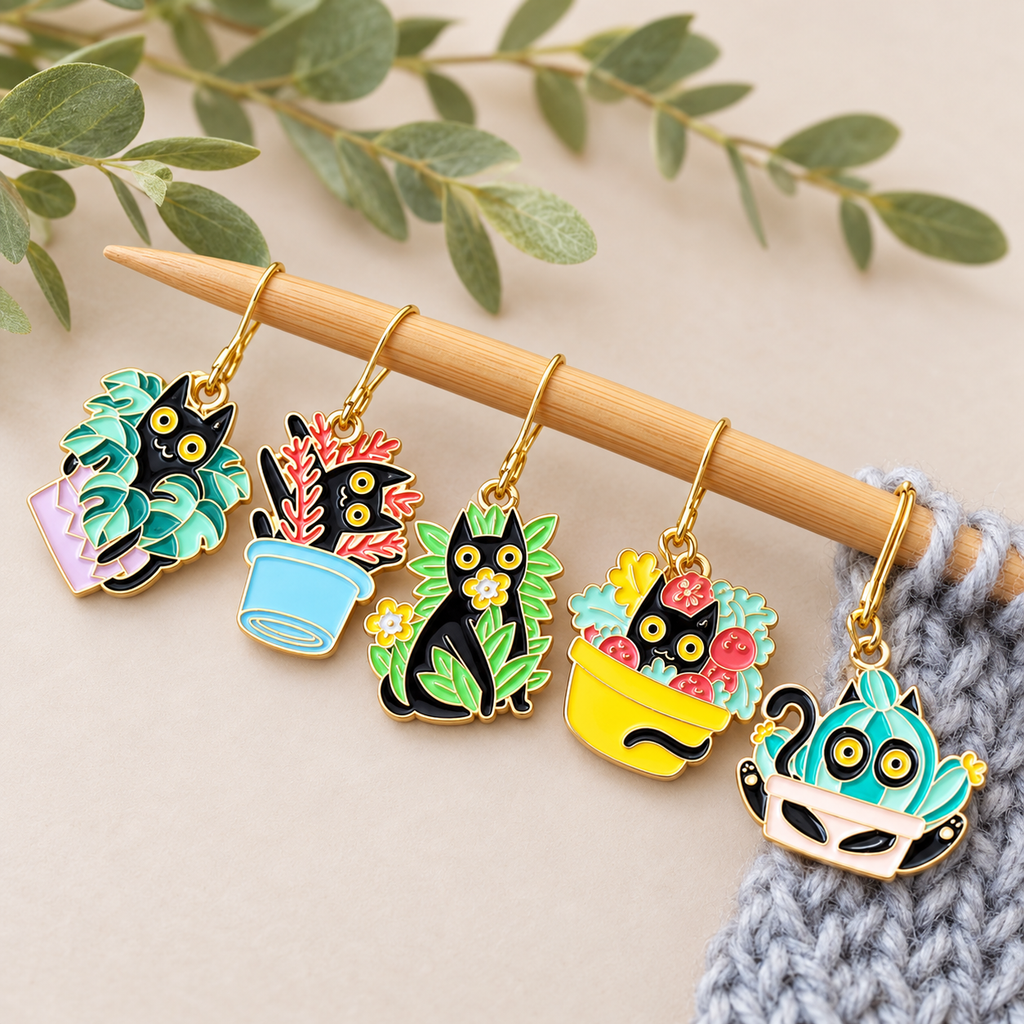 Naughty Cat Stitch Markers