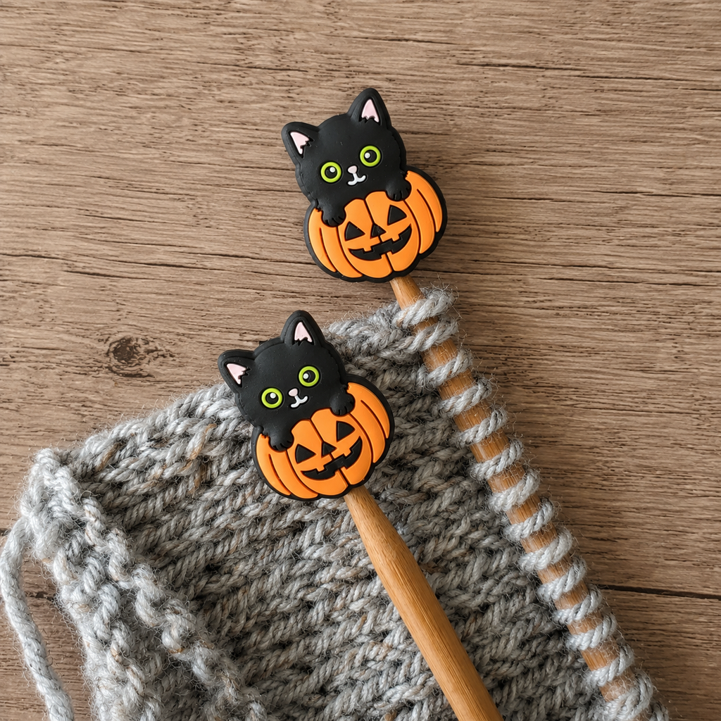 Pumpkin Cat Stitch Stoppers