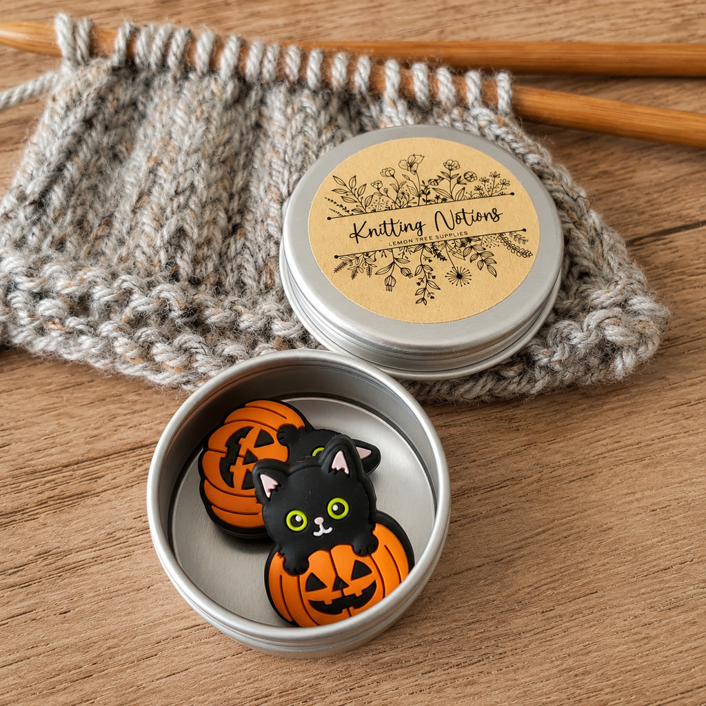 Pumpkin Cat Stitch Stoppers
