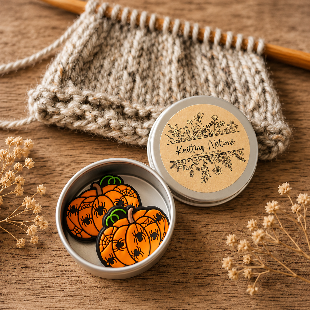 Pumpkin Spider Stitch Stoppers
