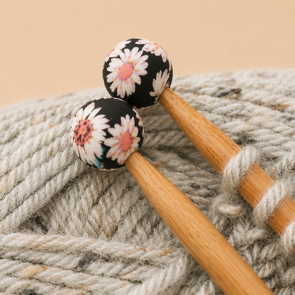 Black Floral Stitch Stoppers