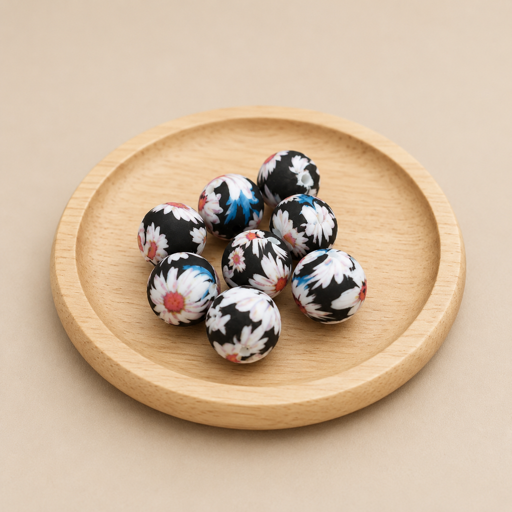 Black Floral Stitch Stoppers