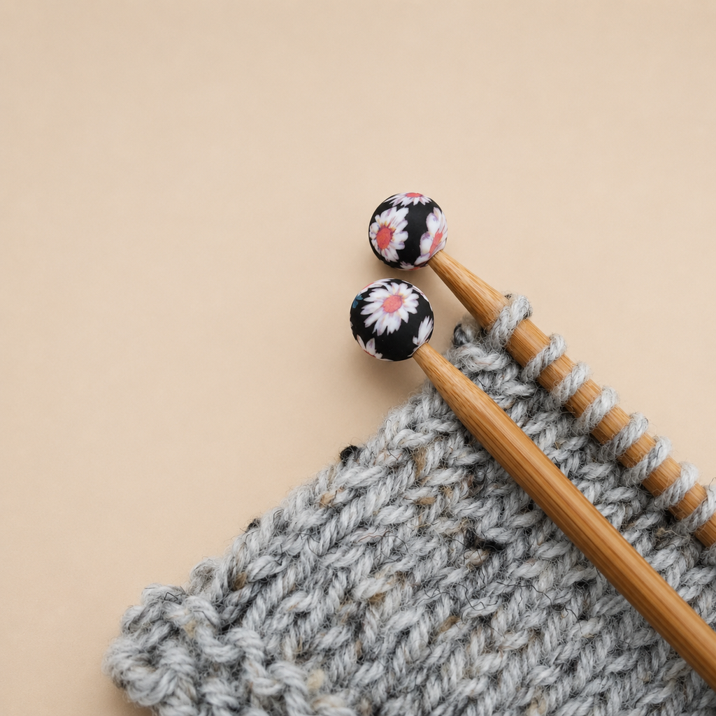 Black Floral Stitch Stoppers