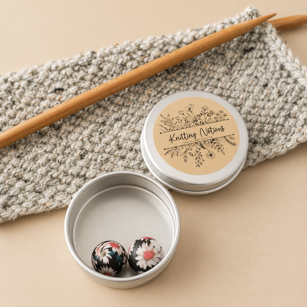 Black Floral Stitch Stoppers