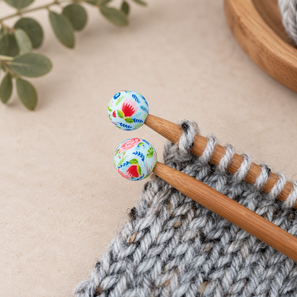 Blue Floral Stitch Stoppers