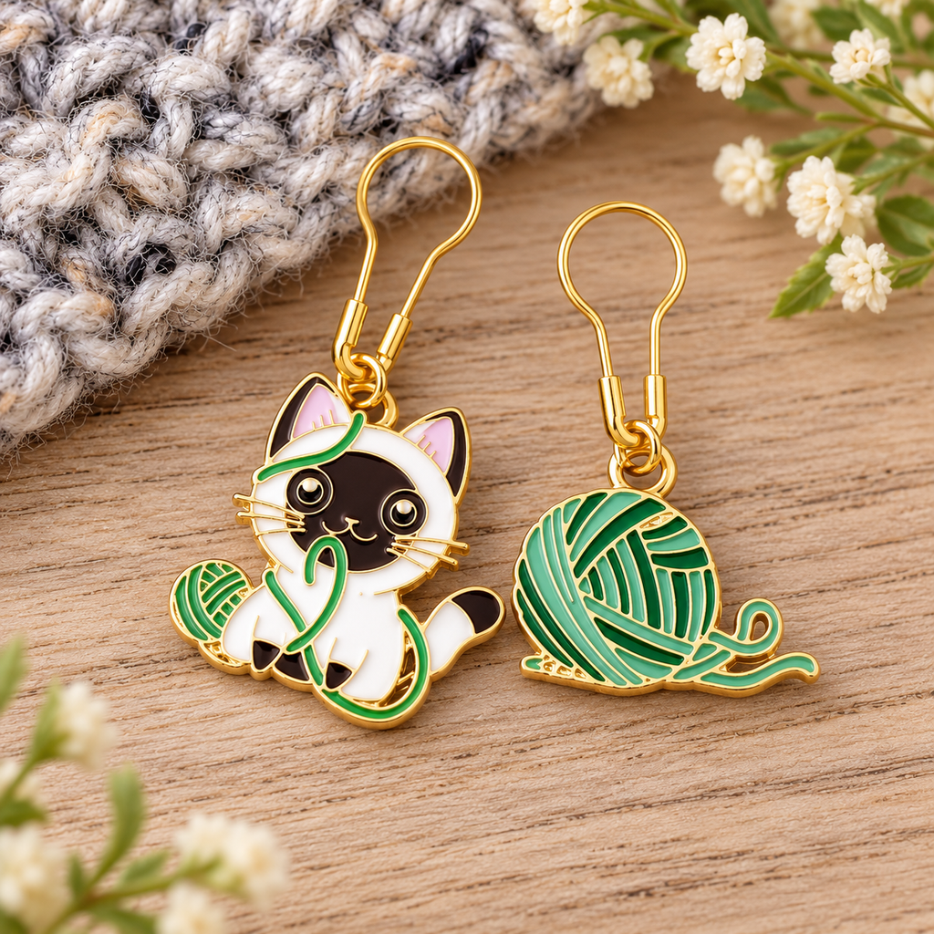Siamese Cat Stitch Markers