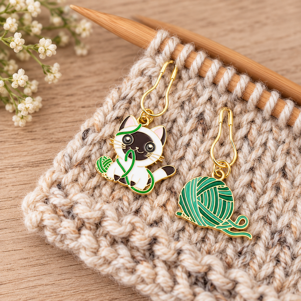 Siamese Cat Stitch Markers