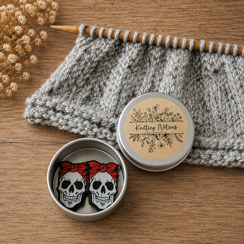 Skull with Bandana Stitch Stoppers