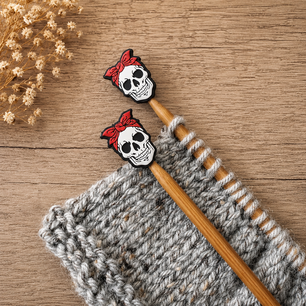 Skull with Bandana Stitch Stoppers