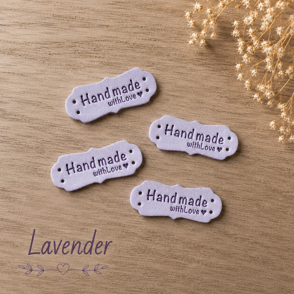 Wavy Frame Handmade with Love Tags