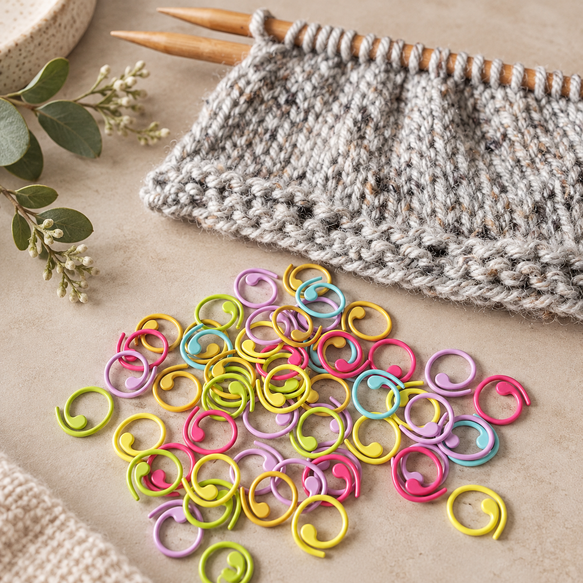 Spiral Knitting Stitch Markers
