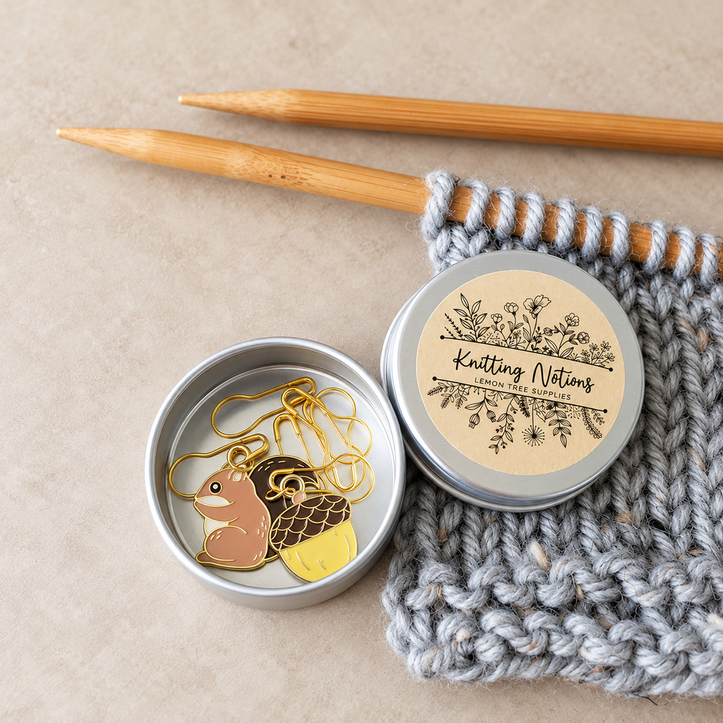Squirrel and Acorn Stitch Markers