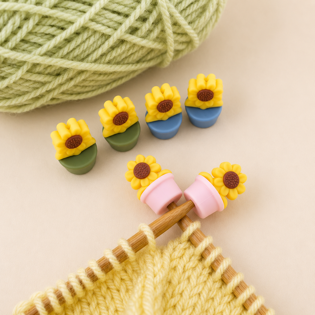 Potted Sunflower Stitch Stoppers
