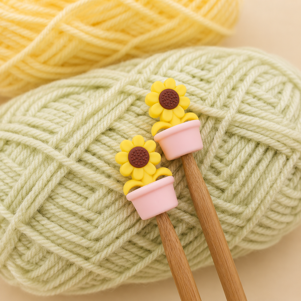 Potted Sunflower Stitch Stoppers