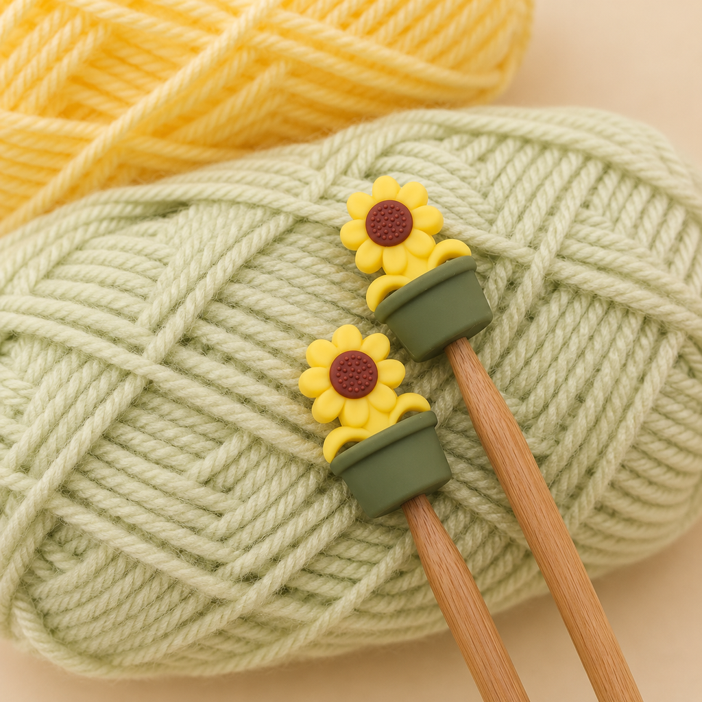 Potted Sunflower Stitch Stoppers
