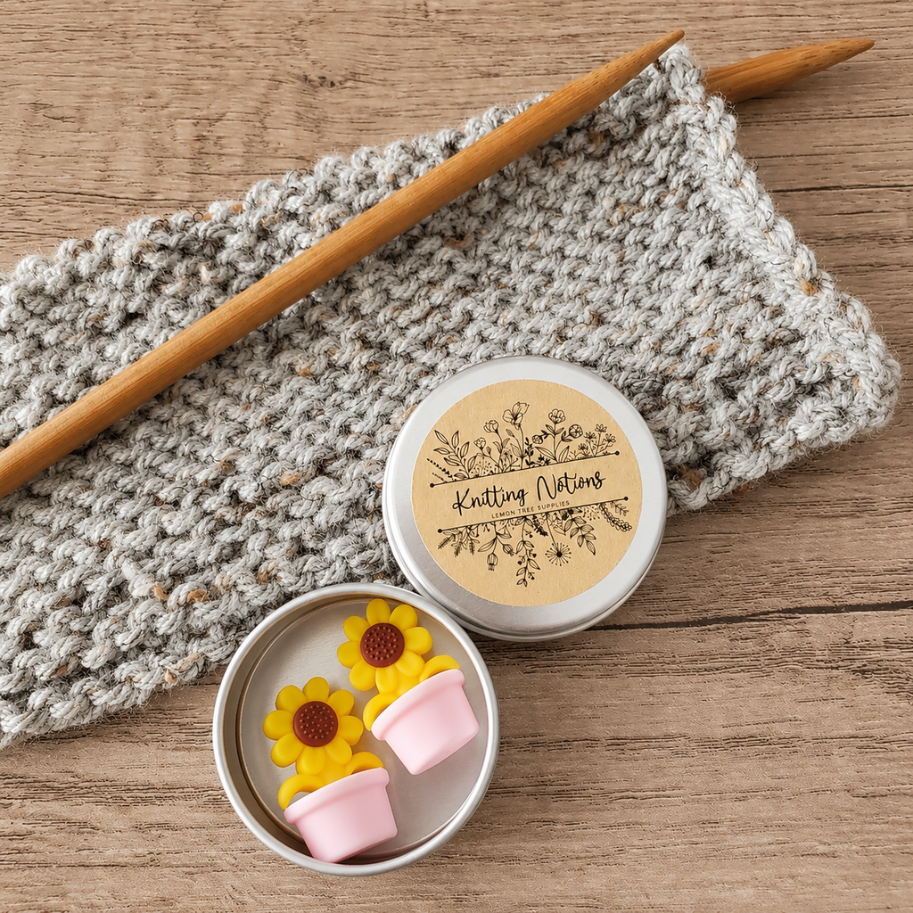 Potted Sunflower Stitch Stoppers
