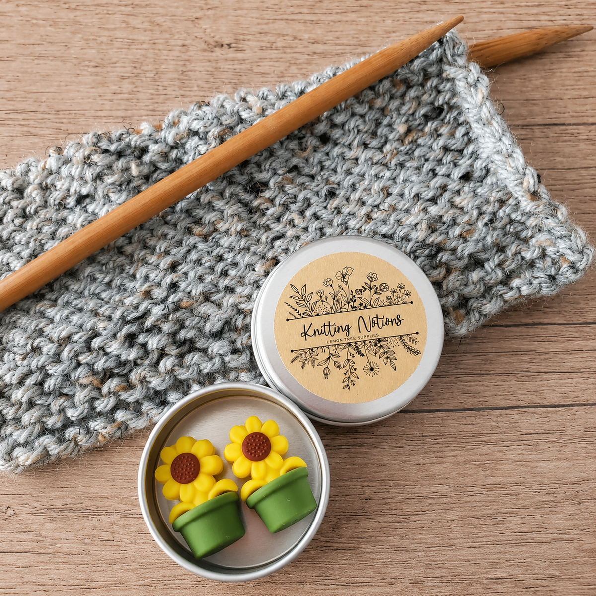 Potted Sunflower Stitch Stoppers