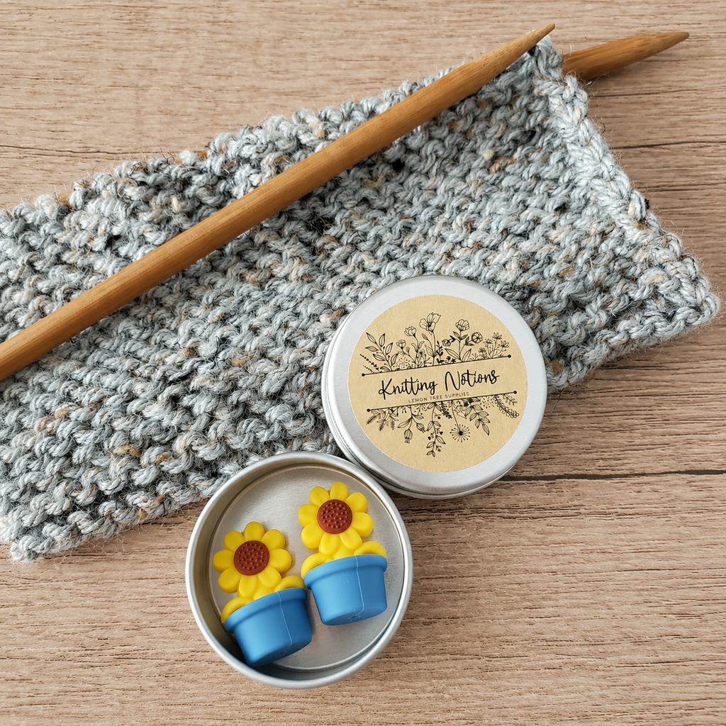 Potted Sunflower Stitch Stoppers